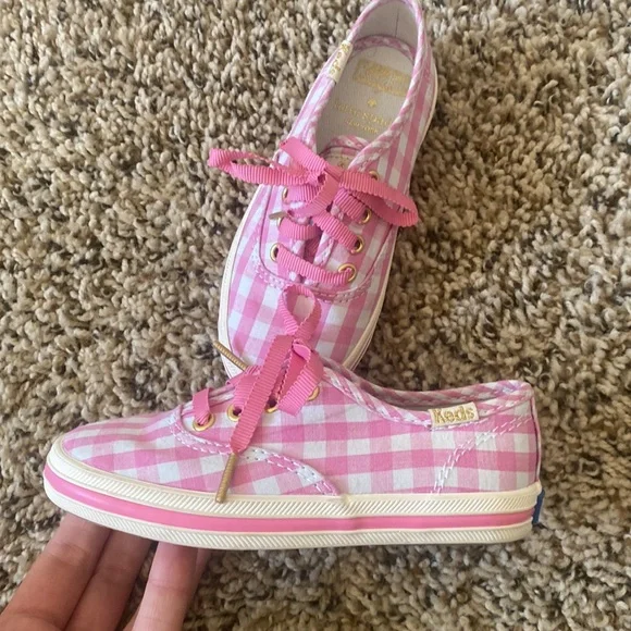 Kate Spade Keds Little Girl Toddler Tennis Shoes Buffalo Check - Picture 3 of 8